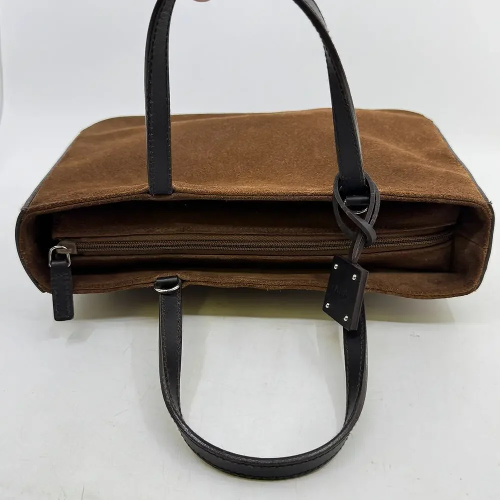 RALPH by Ralph Lauren Brown Suede Studded Mini Tote Handbag - Picture 7 of 9